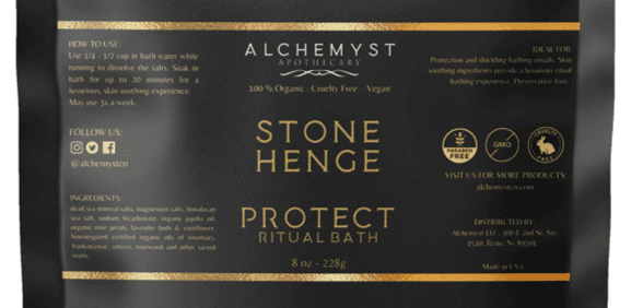 STONEHENGE Bioenergized Protection Ritual Certified Organic Bath Salts - Alchemyst LLC