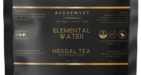 ELEMENTAL WATER TEA - Organic Herbal Tea to Support Your Water Energy - Alchemyst LLC