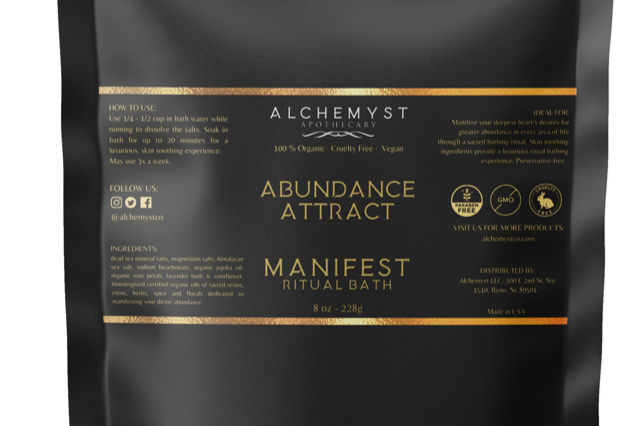 ABUNDANCE Bioenergized MANIFESTING Ritual Bath Salts Alchemyst Co