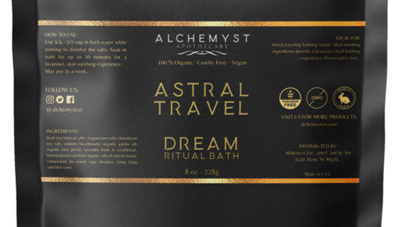ASTRAL TRAVEL Bioenergized DREAMING Ritual Bath Salts Alchemyst Co