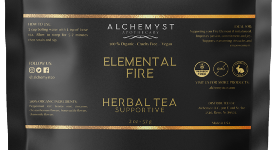ELEMENTAL FIRE TEA - Organic Herbal Tea to Support the Fire Element Alchemyst Co