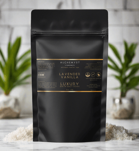 Luxury Organic LAVENDER VANILLA Bioenergized Bath Salts - Alchemyst LLC 