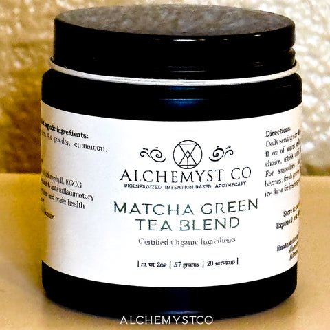 Organic Matcha Green Tea Blend with Ginger, Cardamon & Cinnamon by Alchemyst Earth