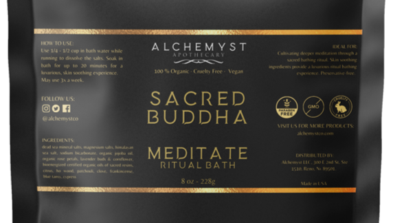 SACRED BUDDHA Bioenergized Meditation Ritual Bath Salts Alchemyst Co