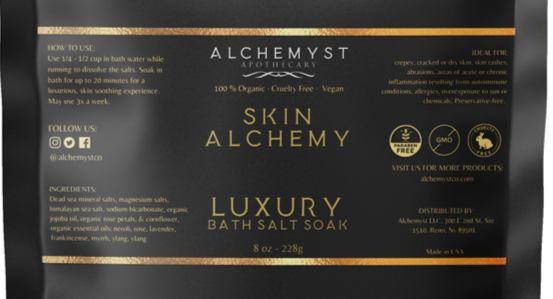 Luxury Organic Skin Alchemy Bioenergized Healing Bath Salts Alchemyst Co
