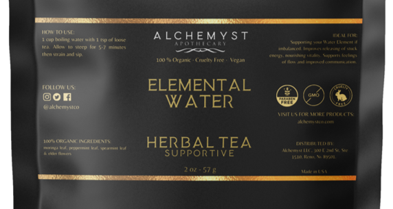 ELEMENTAL WATER TEA - Organic Herbal Tea to Support Your Water Energy Alchemyst Co