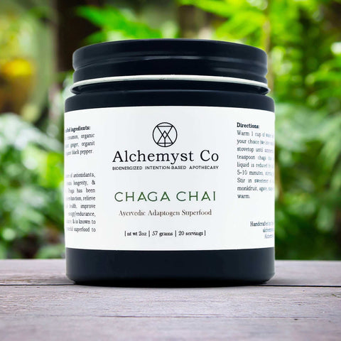 Chaga Chai Superfood Herbal Powder Drink | Mushroom Antioxidant - Alchemyst LLC 